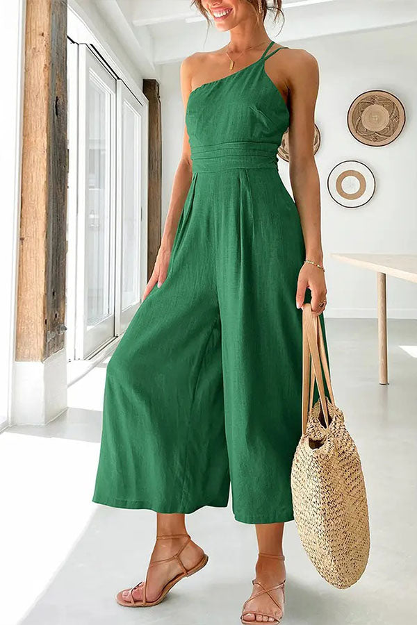 Sleeveless Women's Jumpsuit with Relaxed Fit – Mireille-Green-S-State of Style