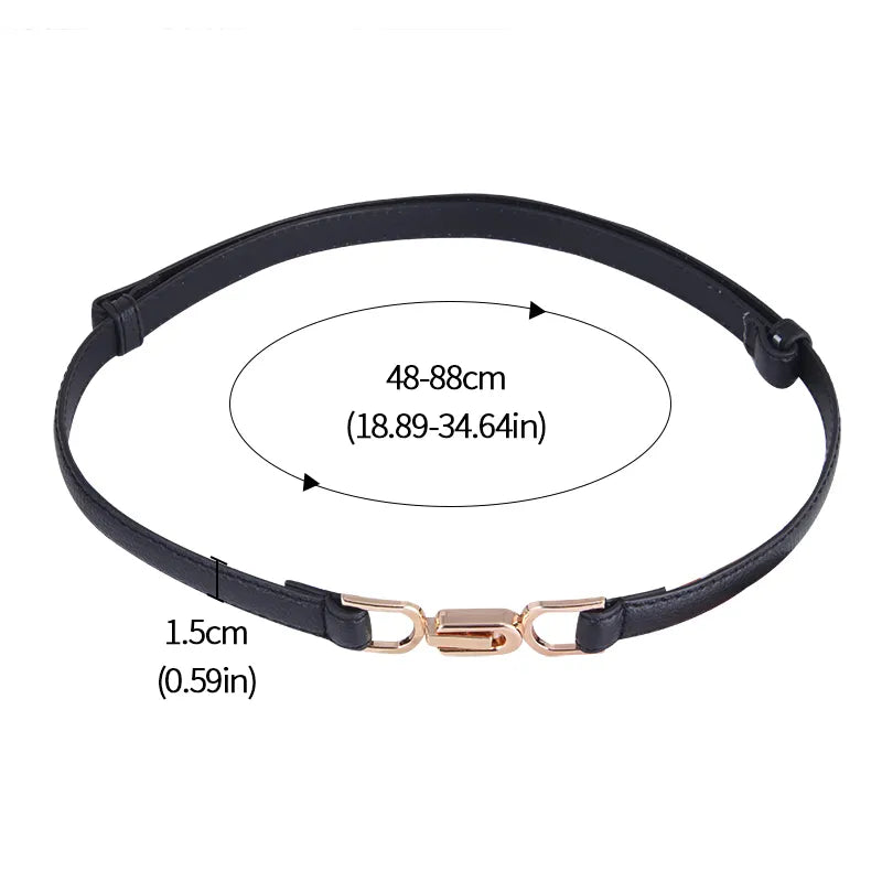 Slim Adjustable Dress Belt | Elegant & Versatile-Black-1-State of Style