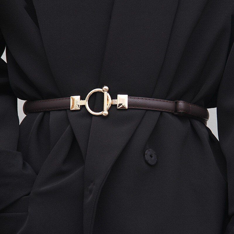 Slim Adjustable Dress Belt | Elegant & Versatile-Coffee-3-State of Style