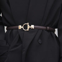 Slim Adjustable Dress Belt | Elegant & Versatile-Coffee-3-State of Style