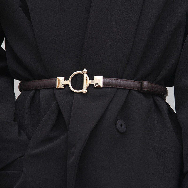 Slim Adjustable Dress Belt | Elegant & Versatile-Coffee-3-State of Style