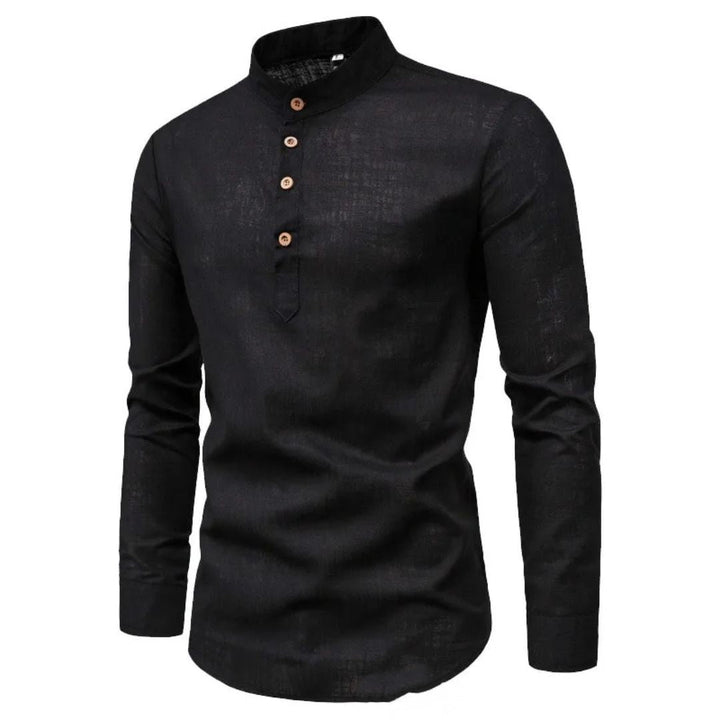 Slim-Fit Business Shirt Albert – Classic Formal & Casual Style-Black-M-State of Style