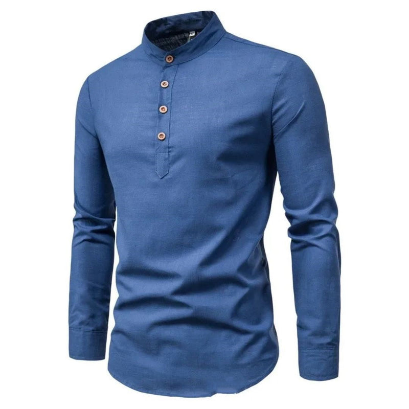 Slim-Fit Business Shirt Albert – Classic Formal & Casual Style-Blue-M-State of Style