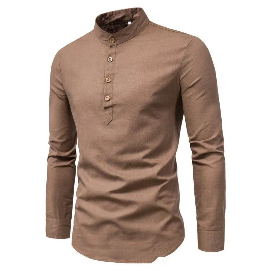 Slim-Fit Business Shirt Albert – Classic Formal & Casual Style-Khaki-M-State of Style