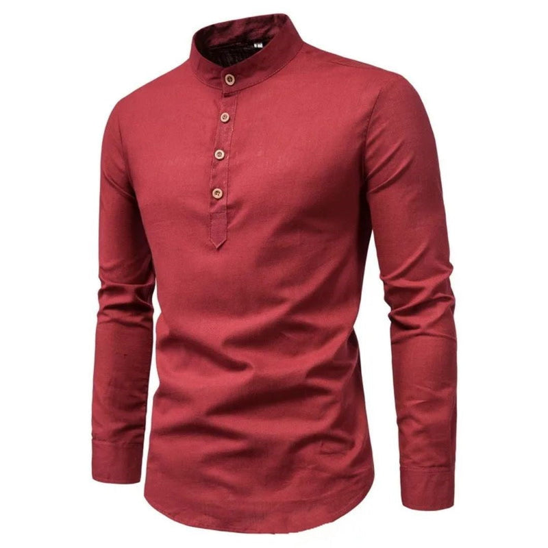 Slim-Fit Business Shirt Albert – Classic Formal & Casual Style-Red-M-State of Style
