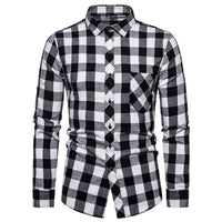Slim-Fit Checked Shirt Francisco – Classic Cotton & Casual Style-Black/White-38-State of Style