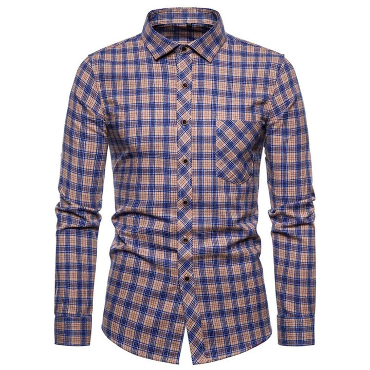 Slim-Fit Checked Shirt Francisco – Classic Cotton & Casual Style-Blue-38-State of Style