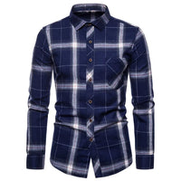 Slim-Fit Checked Shirt Francisco – Classic Cotton & Casual Style-Blue/White-38-State of Style