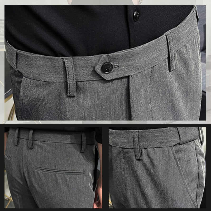 Slim Fit Formal Men's Trousers – Milan-Black-28-State of Style