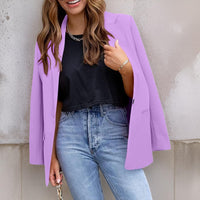 Slim Fit Long Ladies Blazer - MinaBlaze-Purple-S-State of Style