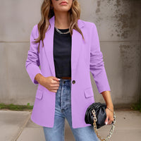 Slim Fit Long Ladies Blazer - MinaBlaze-Purple-S-State of Style