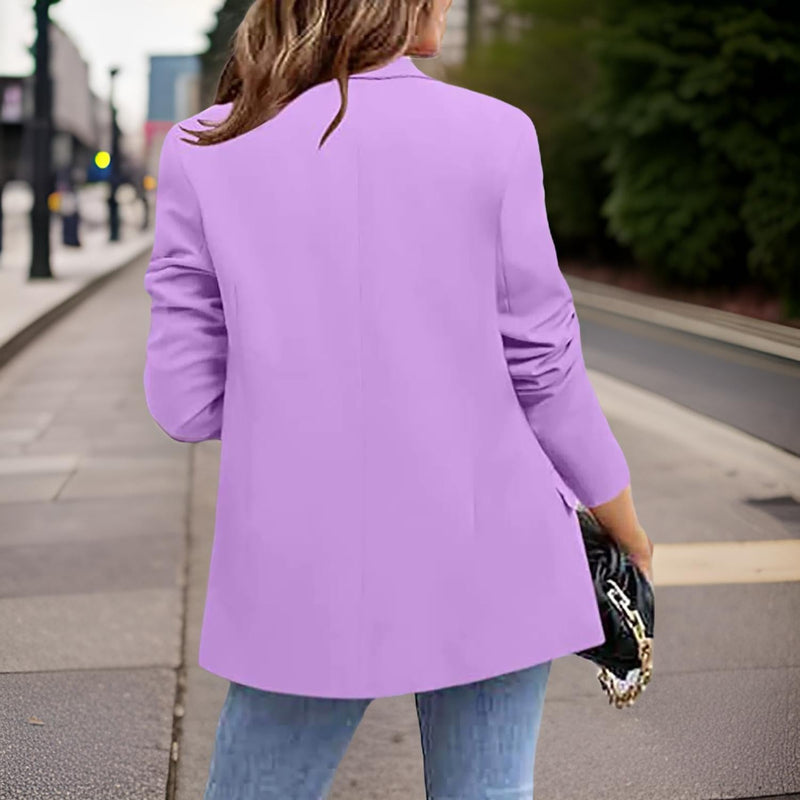 Slim Fit Long Women's Blazer - MinaBlaze-Purple-S-State of Style