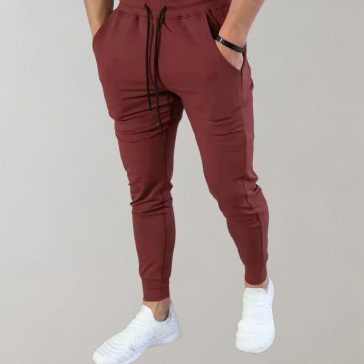 Slim Fit Men’s Jogging Trousers - Orion-Red-M-State of Style