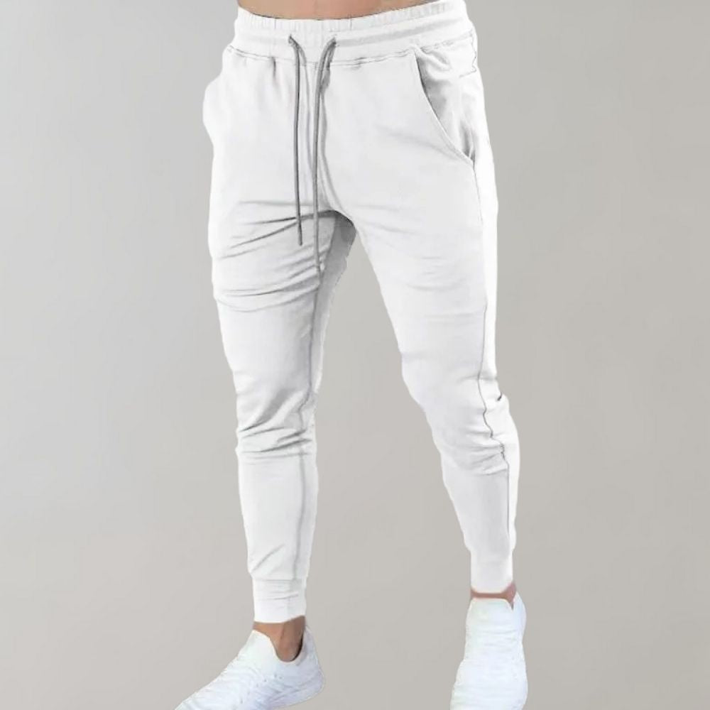 Slim Fit Men’s Jogging Trousers - Orion-White-M-State of Style