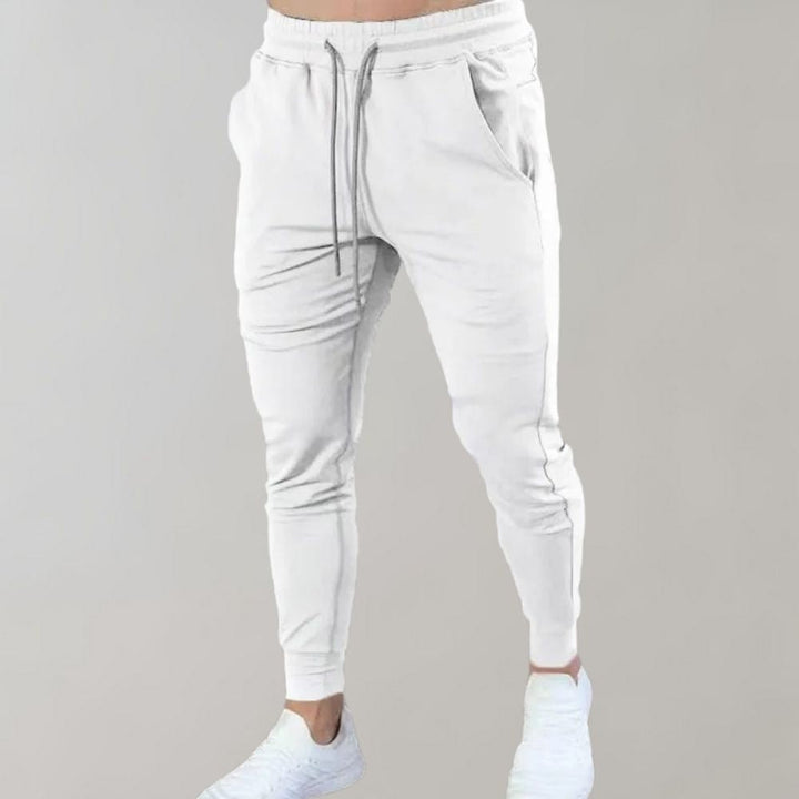 Slim Fit Men’s Jogging Trousers - Orion-White-M-State of Style
