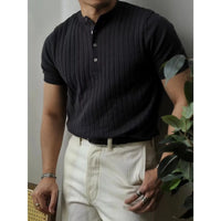 Slim Fit Men's Polo Shirt with Zip – Fabrizio-Black-S-State of Style