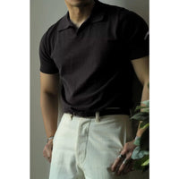 Slim Fit Men's Polo Shirt with Zip – Fabrizio-Black-S-State of Style