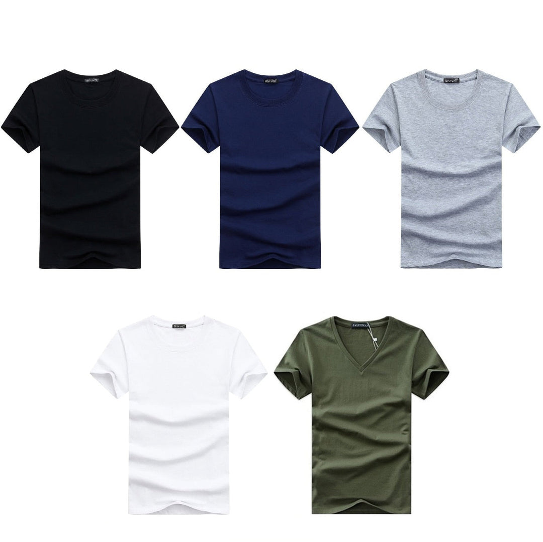 Slim Fit V-Neck T-Shirt for Men 1+1 FREE – Comfortable & Suitable for Everyday Use – Jonas-Black-S-State of Style