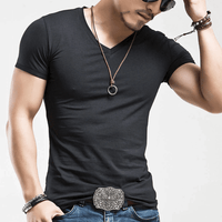 Slim Fit V-Neck T-Shirt for Men 1+1 FREE – Comfortable & Suitable for Everyday Use – Jonas-Black-S-State of Style