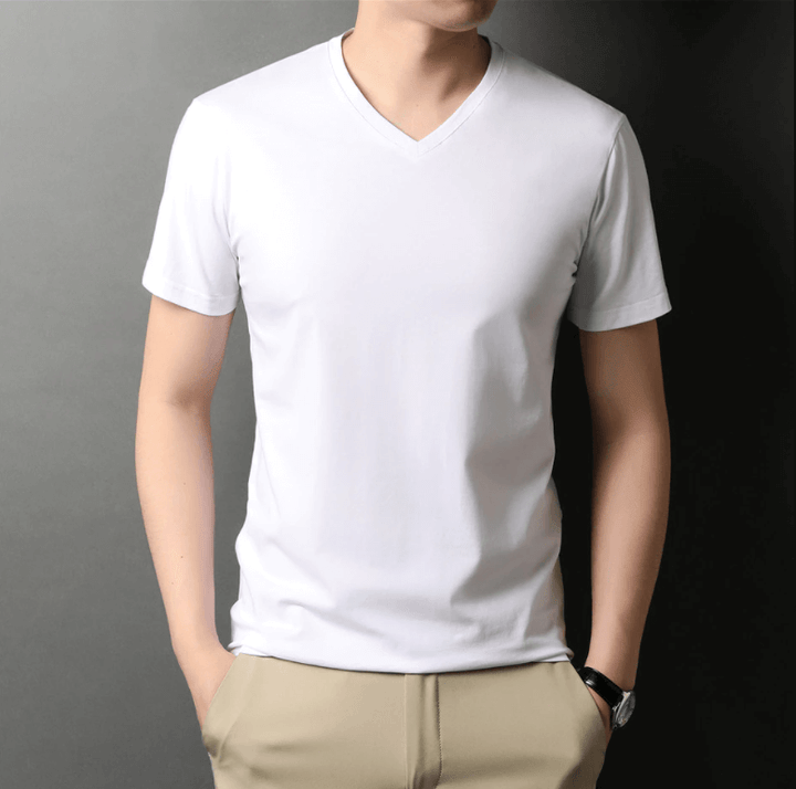 Slim Fit V-Neck T-Shirt for Men 1+1 FREE – Comfortable & Suitable for Everyday Use – Jonas-Black-S-State of Style