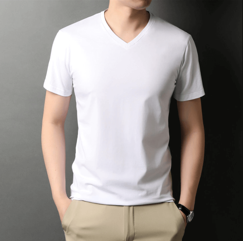 Slim Fit V-Neck T-Shirt for Men 1+1 FREE – Comfortable & Suitable for Everyday Use – Jonas-Black-S-State of Style