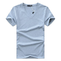 Slim Fit V-Neck T-Shirt for Men 1+1 FREE – Comfortable & Suitable for Everyday Use – Jonas-Light grey-S-State of Style