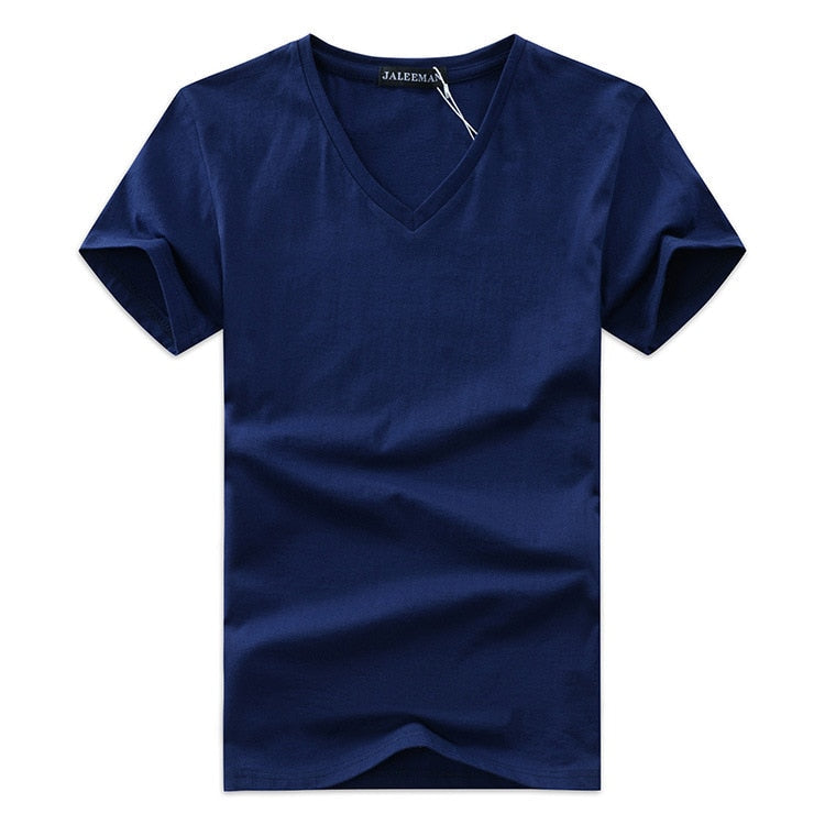 Slim Fit V-Neck T-Shirt for Men 1+1 FREE – Comfortable & Suitable for Everyday Use – Jonas-Navy blue-S-State of Style