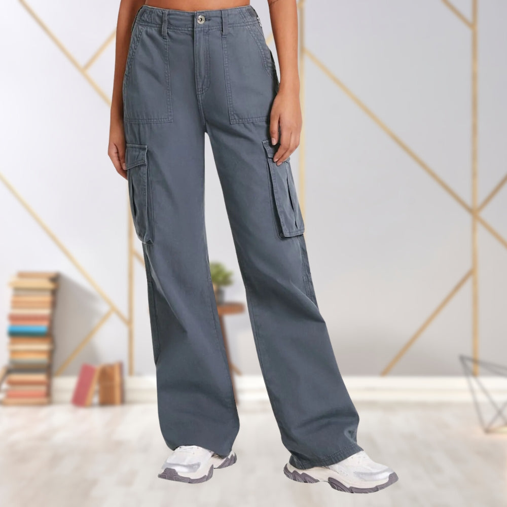 Slim-Fit Women’s Cargo Pants - Maya-Dark Grey-S-State of Style