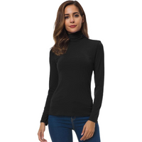 Slim Fit Women's Turtleneck - Petra-Black-S-State of Style
