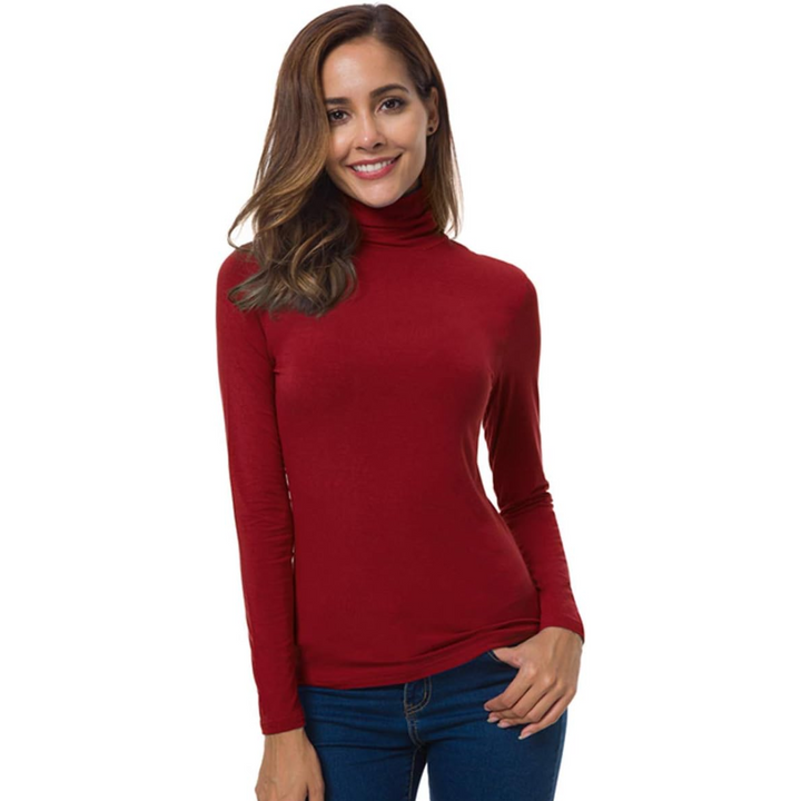 Slim Fit Women's Turtleneck - Petra-Black-S-State of Style