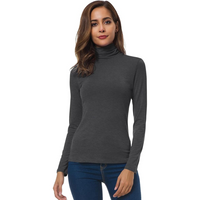 Slim Fit Women's Turtleneck - Petra-Dark grey-S-State of Style