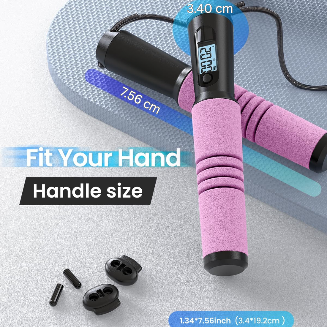 Slim Jump Rope with APP Tracking & Tangle-Free Design-Black-State of Style