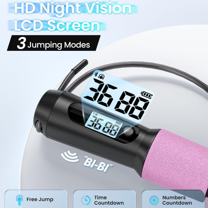 Slim Jump Rope with APP Tracking & Tangle-Free Design-Black-State of Style
