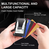 Slim RFID-Blocking Wallet made of Carbon Fibre with Money Clip - CarbonVault-Black-State of Style