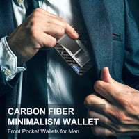 Slim RFID-Blocking Wallet made of Carbon Fibre with Money Clip - CarbonVault-Black-State of Style