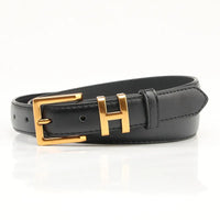 Slim Square Buckle Belt | Minimalist & Stylish-Black-State of Style