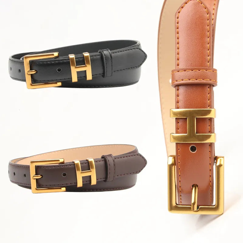 Slim Square Buckle Belt | Minimalist & Stylish-Khaki-State of Style