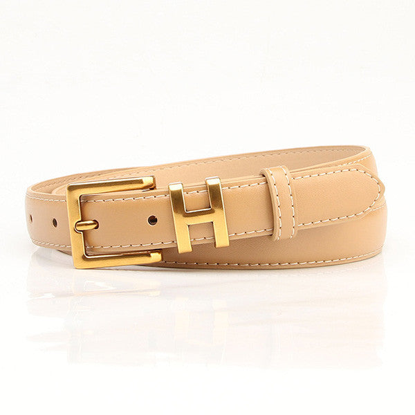 Slim Square Buckle Belt | Minimalist & Stylish-Khaki-State of Style
