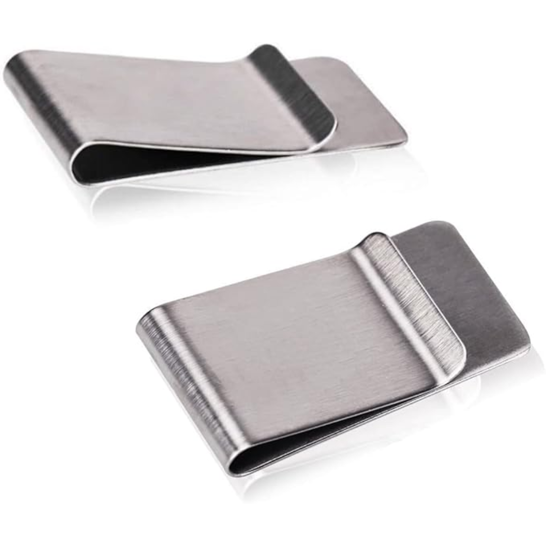 Slim Stainless Steel Card Holder & Money Clip Set of 2 - RazorHold-Silver-State of Style