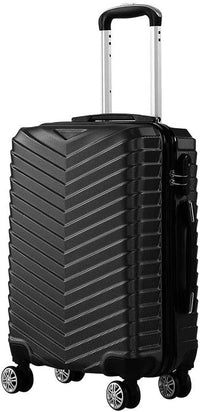 Compact & Hard-Shell Carry-On Suitcase with 360° Spinner Wheels – Black