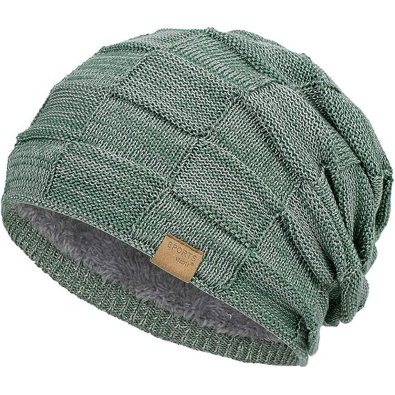 Slouch Beanie – Warm Knitted Winter Hat - Luca-Green-State of Style