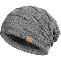 Slouch Beanie – Warm Knitted Winter Hat - Luca-Grey-State of Style