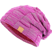 Slouch Beanie – Warm Knitted Winter Hat - Luca-Pink-State of Style