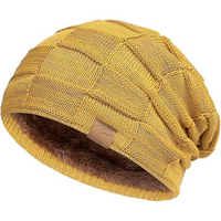 Slouch Beanie – Warm Knitted Winter Hat - Luca-Yellow-State of Style