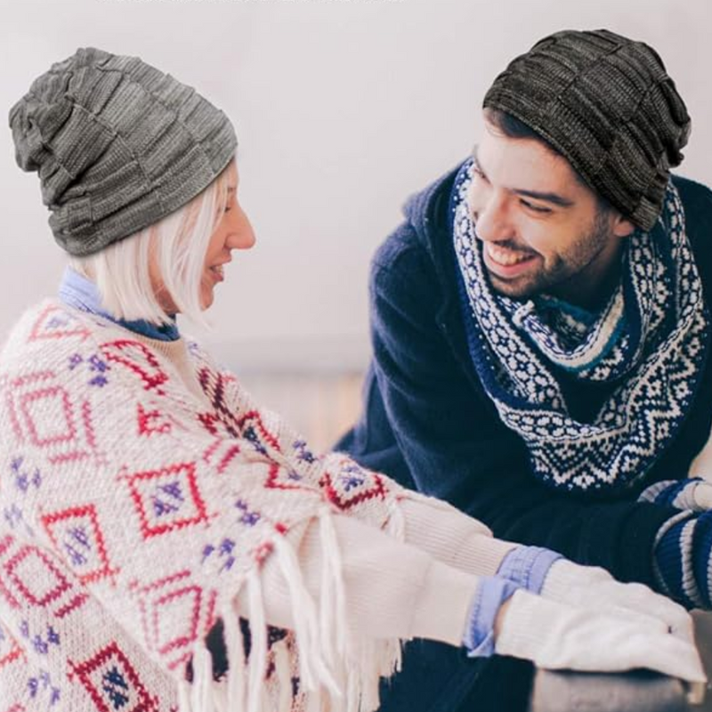 Slouchy Knitted Beanie - Luca-Black-State of Style
