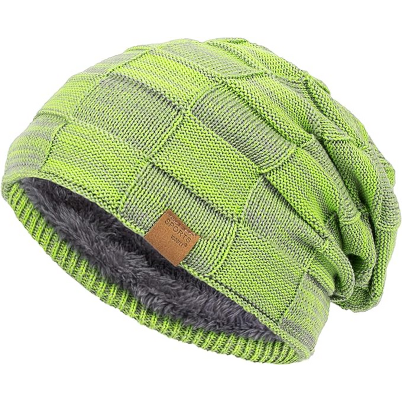 Slouchy Knitted Beanie - Luca-Bright green-State of Style