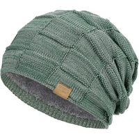 Slouchy Knitted Beanie - Luca-Green-State of Style