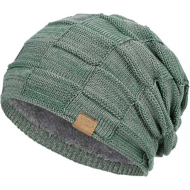 Slouchy Knitted Beanie - Luca-Green-State of Style