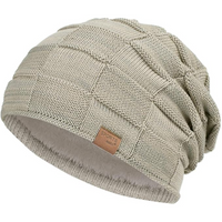 Slouchy Knitted Beanie - Luca-Khaki-State of Style