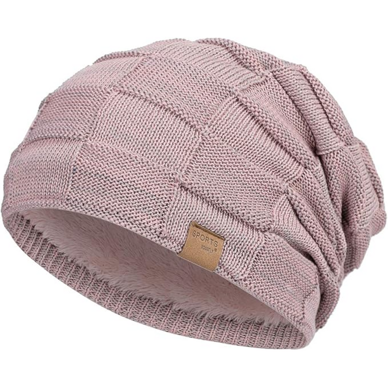 Slouchy Knitted Beanie - Luca-Pink-State of Style